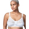 Wonderbra Womens JMS Front Closure Wireless Bras, WHITE, 42C US