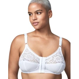 Wonderbra Womens JMS Front Closure Wireless Bras, WHITE, 42C US