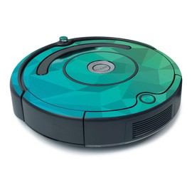 MightySkins Skin for iRobot Roomba 675 Minimal Coverage - Blue Green Polygon | Protective, Durable, and Unique Vinyl Decal wrap Cover | Easy to Apply, Remove, and Change Styles | Made in The USA
