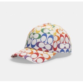 Coach NWT Coach Rainbow Signature Baseball Hat size M/L