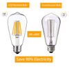 SHUWDKAR LED Light Bulbs DC 12V 6W E26 ST64 Low