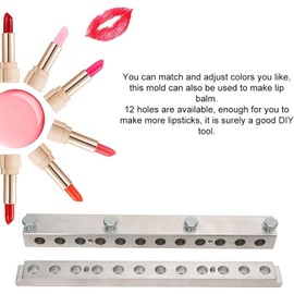 Kit para hacer lápiz labial DIY con 12 orificios, 12,1 mm, reutilizable, para hacer lápiz labial DIY, fabricante de bálsamo labial cosmético, kit para hacer bálsamo labial para