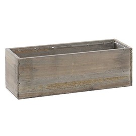 Rustic Wood Planter - 12"L x 4"W x 4"H