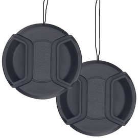 Fire-Rock 55mm Snap-On Front Lens Cap Cover Compatible for Nikon D3500 D3400 D5600 With Nikkor AF-P 18-55mm Lens / Sony a7m2 a7III With FE 28-70mm HX400 HX300 Lens (2 PCS)