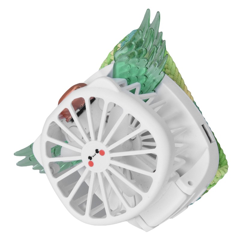 Mini Watch Fan Angel Wing Design USB Charging Wireless Braided