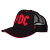 ACDC Distressed Embroidered Trucker Cap - 100% Recycled Polyester, Black,