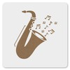 MAGJUCHE Saxophone Stencil 6 Inches, Reusable Musical Instrument Stencil for
