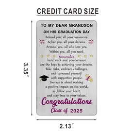 Grandson Graduation Card - Class of 2025 Gifts for Grandson, Grandson's High School & College Graduation Cards for Him