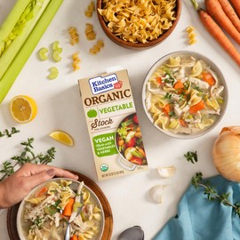 Kitchen Basics Organic Vegetable Stock, 32 oz (Pack of 12) | No Artificial Flavors, Vegan, Gluten Free |