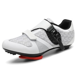 Men Women Cycling Shoes Compatible with Peloton Bike Shoes with Delta Cleats for Indoor Cycling Biking White 37