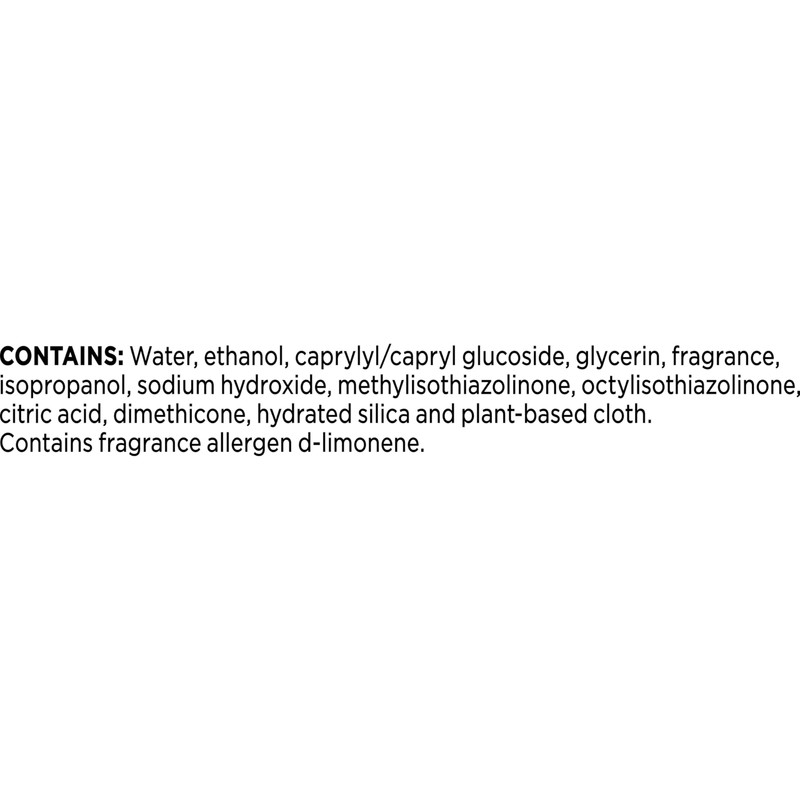 Clorox Free & Clear Cleaning Wipes, Light Lemon Scent, 75