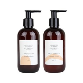 Remedios Bosque Kit Cuidado Corporal Incluye Jabón Líquido Crema Limpia Humecta Piel Aroma Flores Silvestres Fresca Suave 250