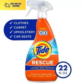 Tide Rescue Plus Oxi Laundry Stain Remover & Carpet Cleaning Spray and Wash 22oz