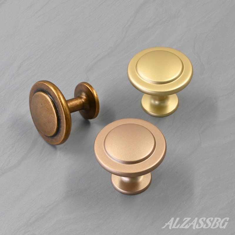 Alzassbg 25 Pack Oil Rubbed Bronze Cabinet Knobs, 1-1/4 Inch