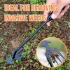 MOTEERLLU Weeding Artifact Uprooting Weeding Tool Gardening, 4-Claw Manganese Steel