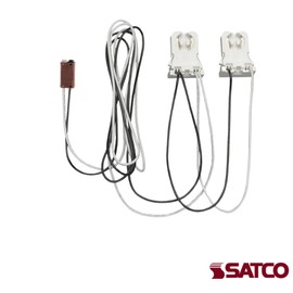 Satco (2 Pack) 2-Light Ballast Bypass Wiring Harness; Part Number 80-2627; for use with Single-Ended Ballast Bypass LED Lamps; Linear Led T8 Lamps