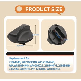 2186494B Refrigerator Water Filter Cap Replace for WP2186494B, 2186884B, 2186494TG, 4392866, 4392870 Compatible with Whirlpool Ken-more Kitchenaid Refrigerators