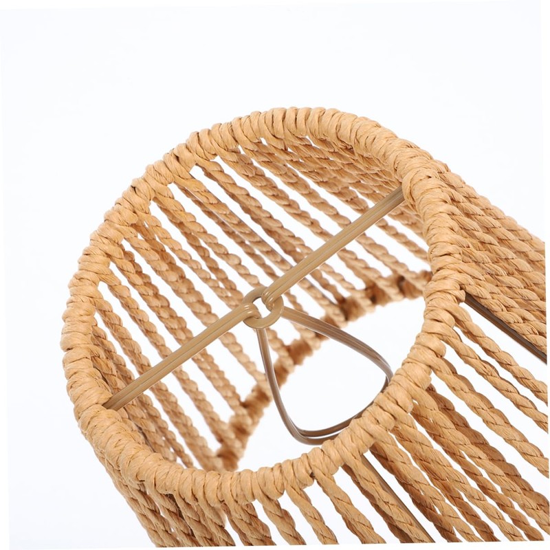 WHAMVOX Elegant Rattan Woven Pendant Lampshade Rustic and Handmade Natural