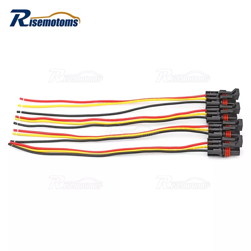 risemotom8 8PCS Pulse Power Plug Connector Pigtail Adapter For Polaris