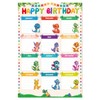 WhatSign Birthday Chart for Classroom - Dinosaur Birthday Poster Reusable