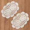 2 Pcs Cotton Crochet Doilies Beige Handmade Lace Crochet Placemats
