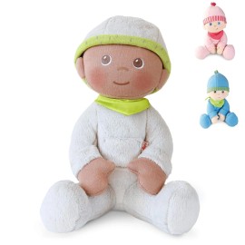 HABA Ollie Green Soft Cuddly Baby Doll Perfect First Doll for Newborns and Toddlers