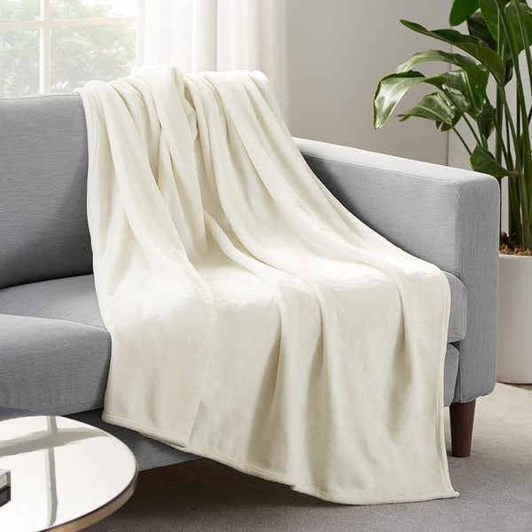 SERTA Cozy Plush Thick Fuzzy Super Soft Lightweight Throw Blanket