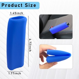 Ziciner Car Handbrake Cover, Elastic Anti-Slip Silicone Auto Handbrake Shifter Protector, Comfortable Handbrake Grip Decoration for Men Women, Universal Car Accessories (Blue)