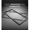 Gloss Black License Plate Frame, Metal Thin Stainless Steel with