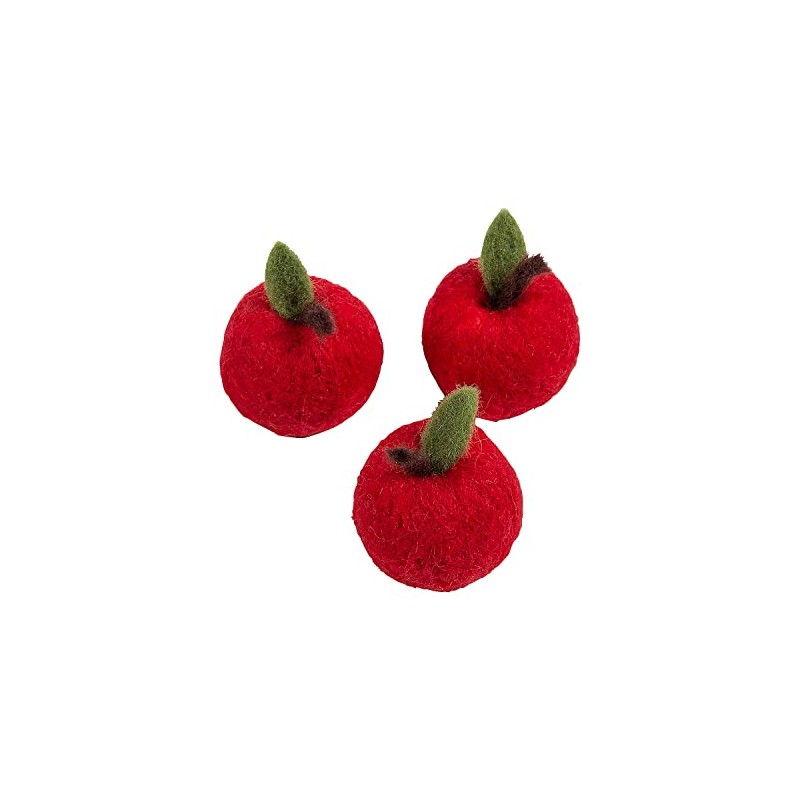 Wool Felt Apples - 12 Pieces