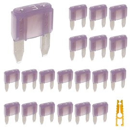 Yoiilnz 20pcs Mini Blade Fuse and 1 Fuse Puller 3 32V Fast Blow for Replacement Fuses for Car/RV/Truck/Motorcycle/Boat (Mini 3 Amp)