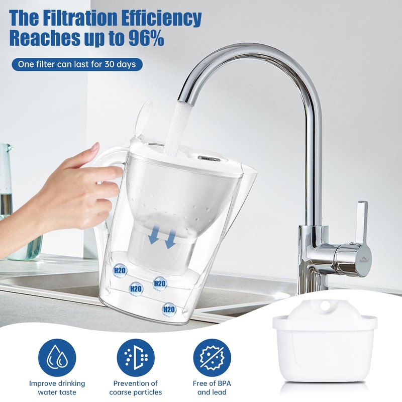 Water Filter Cartridges for Drinking Water Jug: Pack of 6