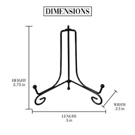 Pavilion Gift Company - Black - 5" Folding Display Easel Photo Book Holder Home Accent Decor