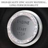 JUSTTOP 2PCS Car Bling Crystal Rhinestone Engine Start Ring Decals,