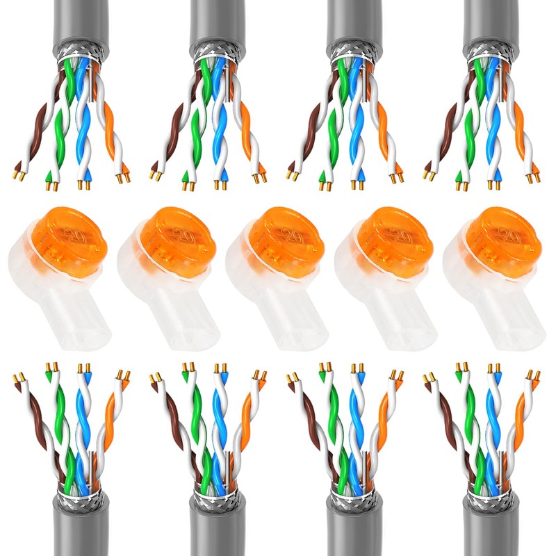 AEDIKO 200pcs K2 Telephone Wire Splice Connector Waterproof UY Gel