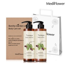 Mediflower Bonita Garden Body Care 2-piece Gift Set (Cleanser Toreya + Lotion Toreya) + Shopping Bag / 메디플라워보니타 가든 바디케어 2종 선물세트 (클레저 토레야+로션 토레야)+쇼핑백
