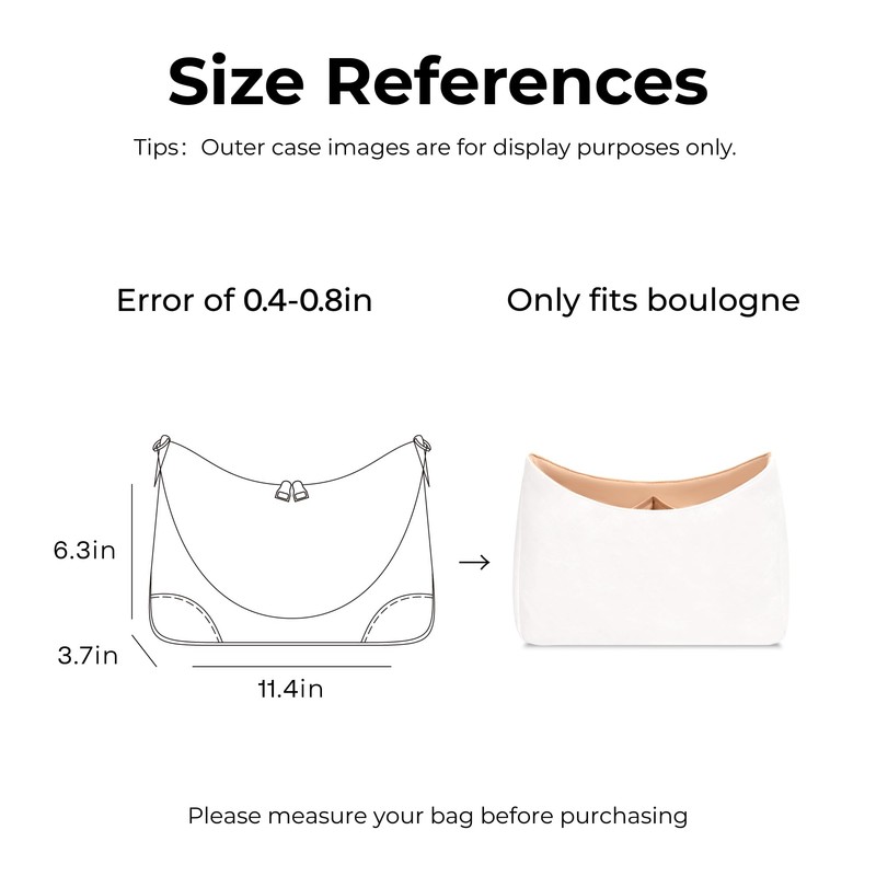 FANJI Project Handbag Organizer Insert for LV Boulogne, Custom Fit