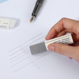 XLIUAX 2pcs Ink Eraser, Double Head Frosted Sand Erasers Matte Pen Eraser Remove Colored Pencil and Ink Markings for Ballpoint Pen Fountain Pen Pencil