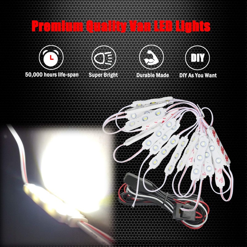 Ampper 12V 60 LEDs Interior Van Light Kits, LED Ceiling