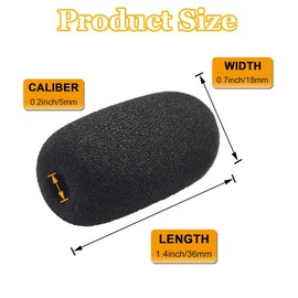 YunYiYi Protective Microphone Foam Cover Pop Filter Replacement Compatible with VXI BlueParrott B250 B350 B450 B550 C400 S450 B650 XT Noise canceling Headset Mic Foam Cover Asseccories-10 Pack