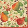 TWO Individual Napkins Fruits Pear Natural Cocktail for Decoupage (1220)