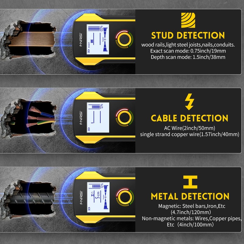 FNIRSI Stud Finder Wall Scanner - 6 in 1 Electronic