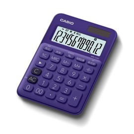 Casio MW-C20C-PL-N Colorful Calculator, Purple, 12 Digits, Mini Just Type