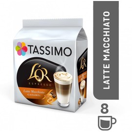 Tassimo L'Or Latte Macchiato Caramel Coffee (16 pods, 8 servings)