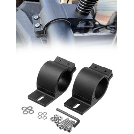 Northyun Clip-in Bracket, 2-Inch, Black, Clamp, Fixing Bracket, Work Light, Universal Bracket, Clamp, Mounting Stay, Bracket, For SUV, Work, Snow Plow Truck, ATV, Set of 2