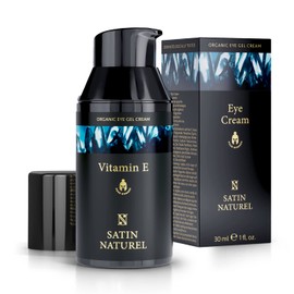 Satin Naturel Eye Cream for Men with Hyaluronic + Vitamin E + Argan Oil for Tired Skin - Invigorating Eye Cream Against Dark Circles - Dark Circles Men - Face Care Men 30 ml - Skincare Vegan