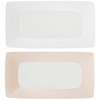 Saikai Pottery Hasamiyaki 52860 Long Square Plate, Pair of Peach