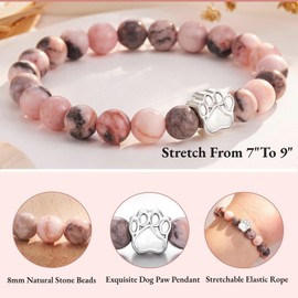 UUFTNS - Pulsera de regalo conmemorativo para la pérdida de perro, gato, regalos de recuerdo para perros y gatos