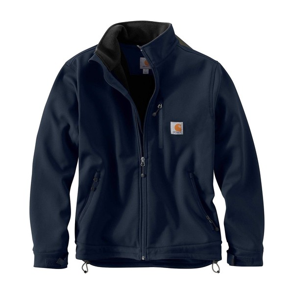 Carhartt Men's Rain Defender Relaxed Fit Heavyweight Softshell Jacket, Navy,