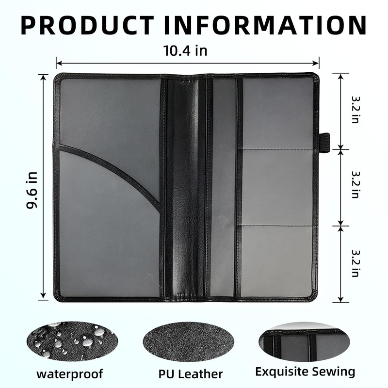 Tudguiloae Car Registration and Insurance Card Holder, Trunk Document Holder